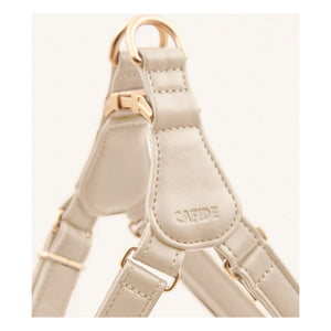 Cafide - Vegan Leather Dog Chest Harness | Beige