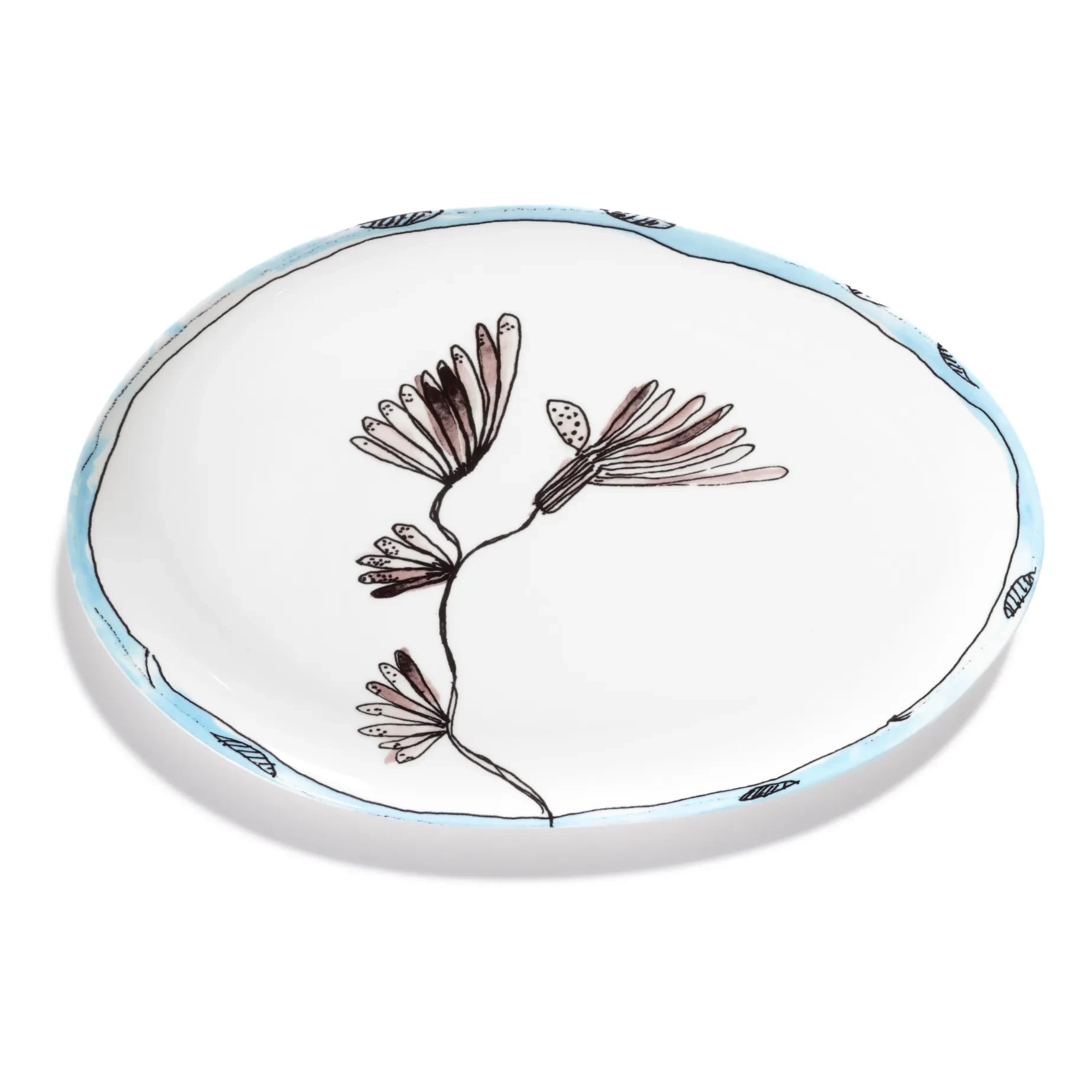 Serax - Platin oval Camelia, Serax for Marni | Aubergine