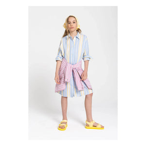 Smallable Kid - Striped Leya Shirt Dress | Light Blue