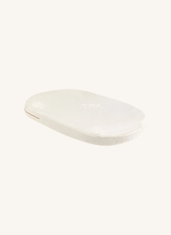 Bermbach Handcrafted - Organic Cotton Oval Mattress for Lola and Emil Cribs | White