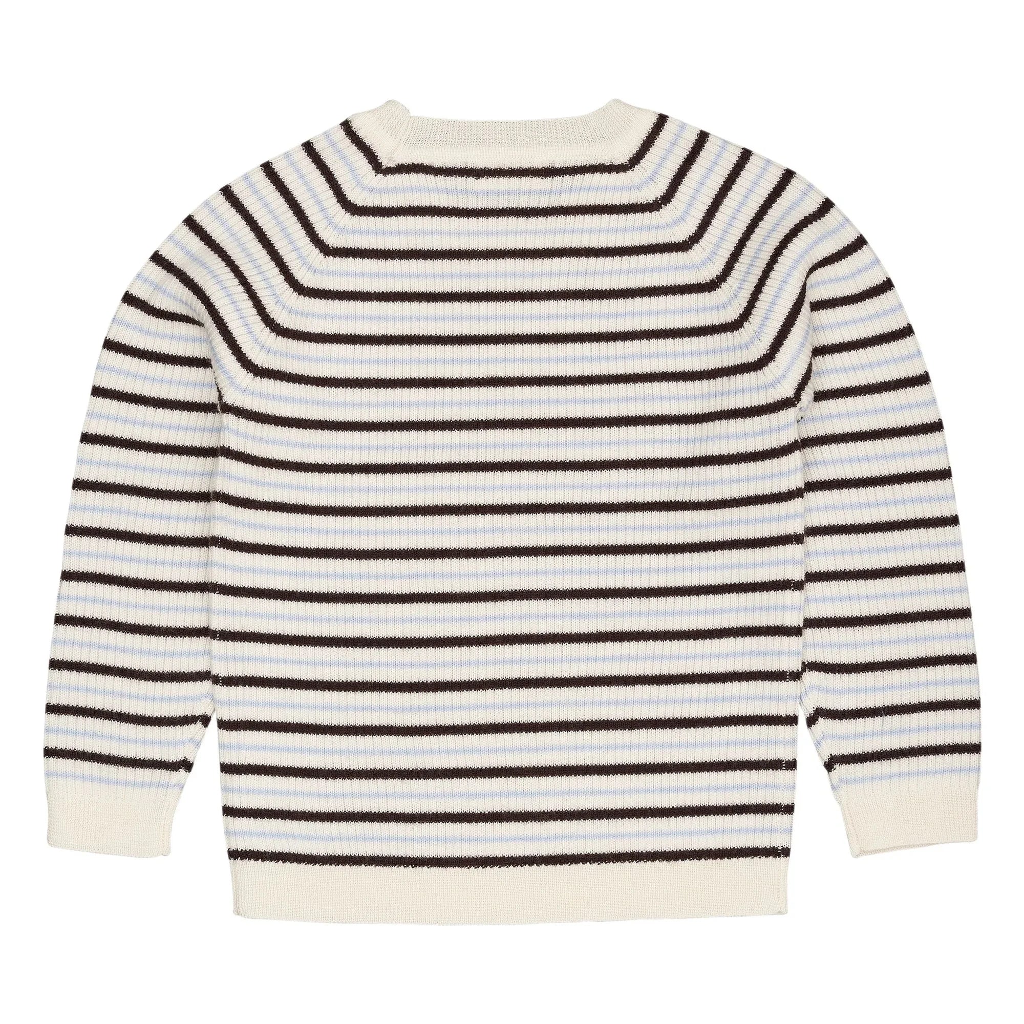 Copenhagen Colors - Ribbed Merino Wool Striped Sweater | Brown