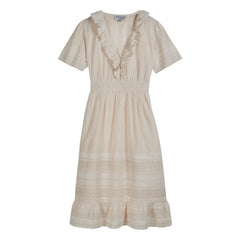 Emile et Ida - Broderie Anglaise Cotton Dress | Cream