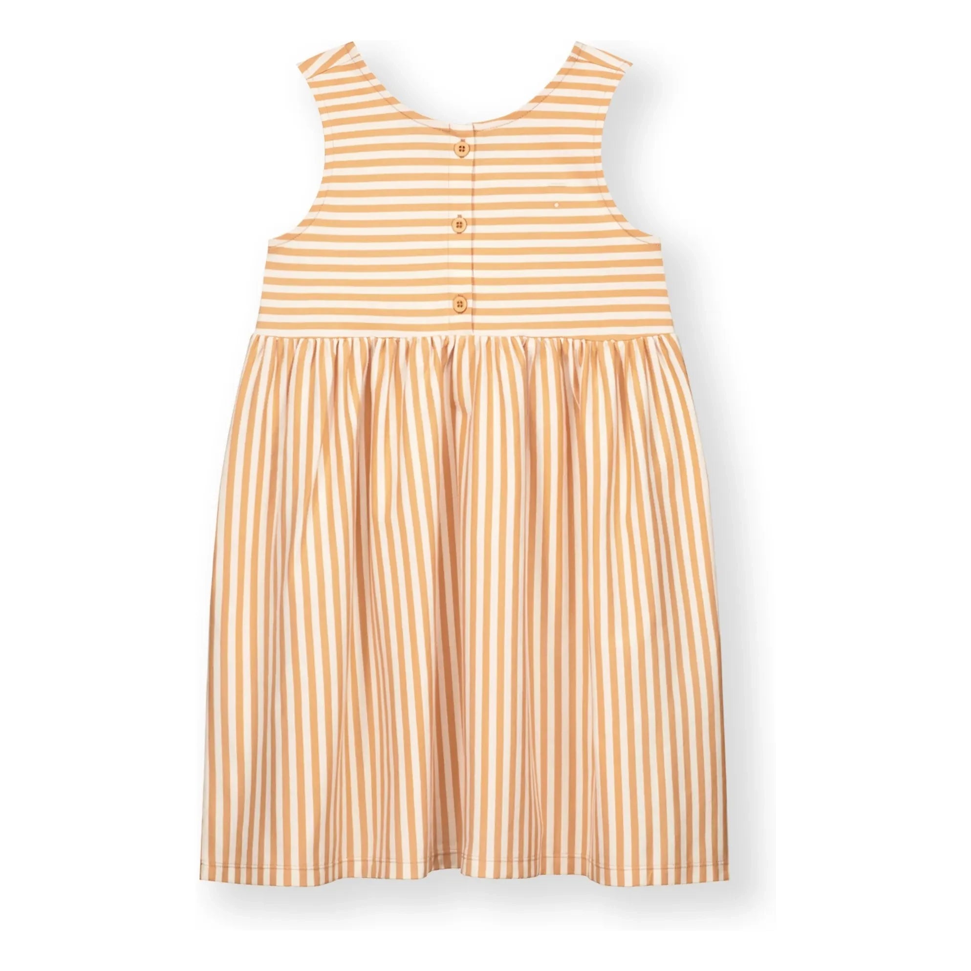 Gray Label - Organic Cotton Striped Button Dress | Apricot