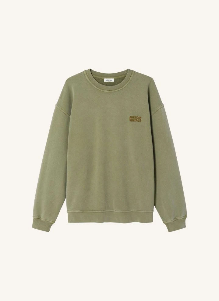 American Vintage - Plizzy crew neck sweatshirt | Khaki