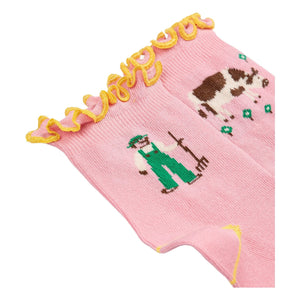 Bobo Choses - Organic cotton farm ruffled socks | Pink
