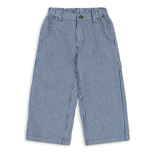 Konges Sløjd - Luc Striped Organic Cotton Pants | Blue