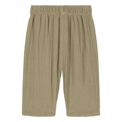 Studio Bohème - Cousin Gaze Organic Cotton Waffle Pants | Light Khaki