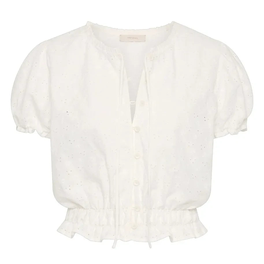 Faithfull the Brand - Santana Pamuklu Üst | Beyaz