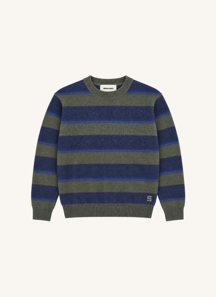 Smallable Kid - Matteo Striped Wool Sweater | Khaki