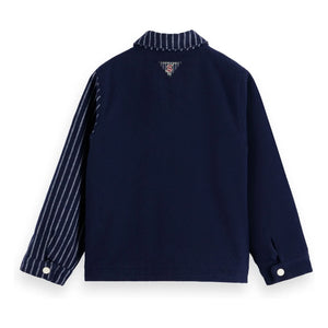 Scotch & Soda - Striped Coach Jacket | Navy Blue