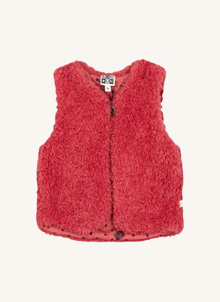 Bonton - Teddy Beti jacket | Framboise