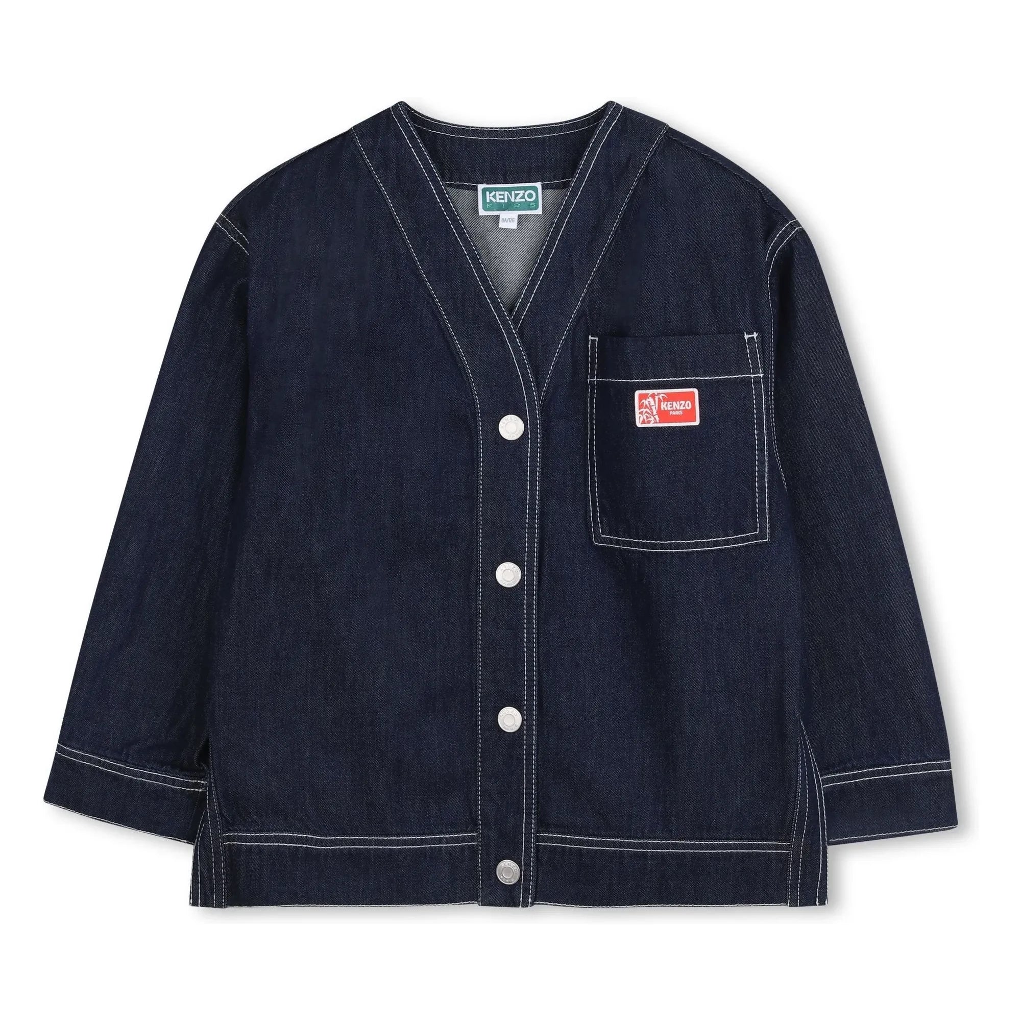 Kenzo - Denim V-neck Jacket Kenzo Garden | Dark Blue