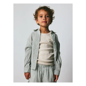 brunobruno nation - Nohrla Striped Organic Cotton Shirt | Green