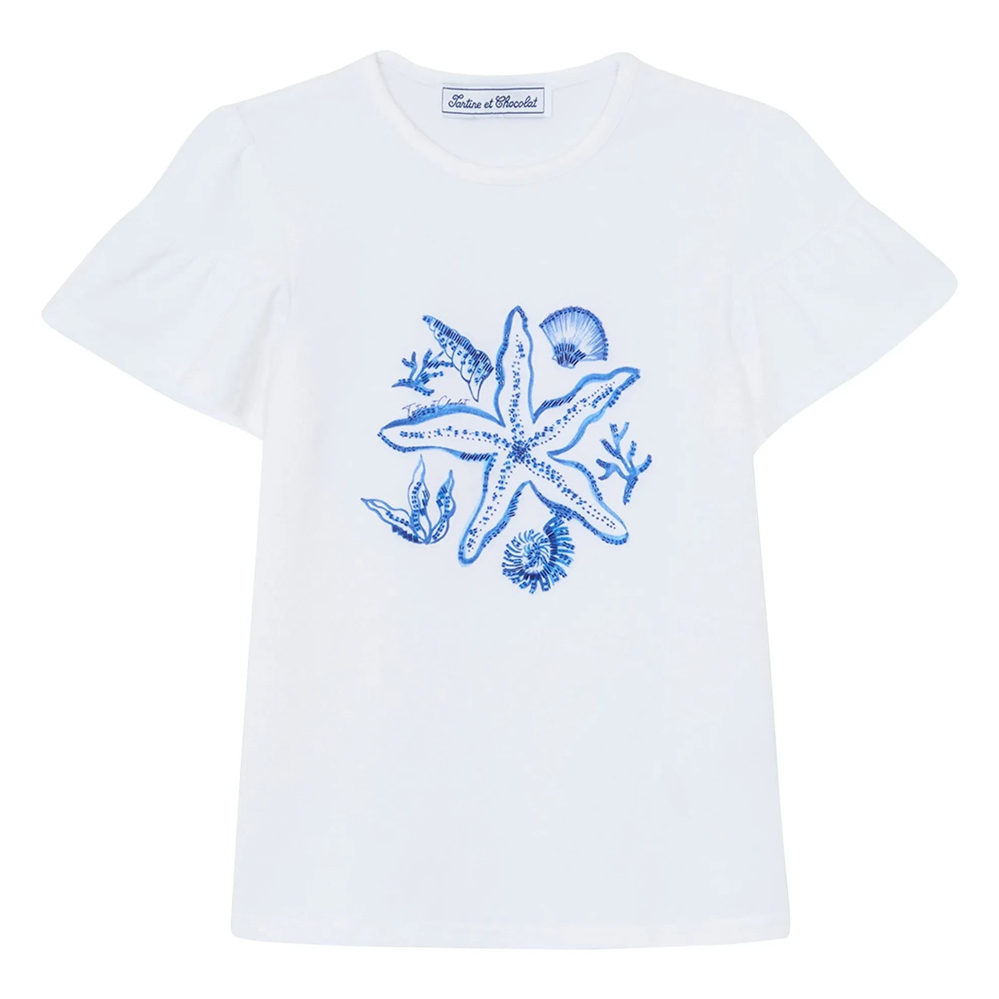 Tartine et Chocolat - Pearl Starfish T-Shirt | White