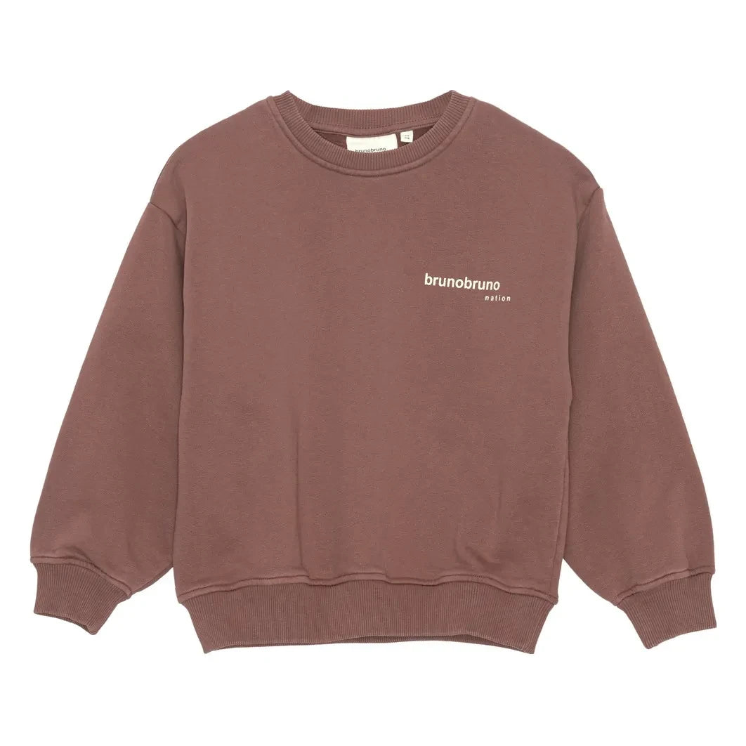brunobruno nation - Norah Organik Pamuk Sweatshirt | Koyu kahverengi