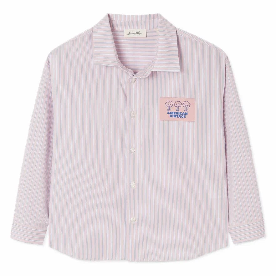 American Vintage - Soabird Çizgili Gömlek | Soluk Pembe