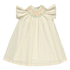 Bebe Organic - Luna Floral Gathered Dress | Ecru