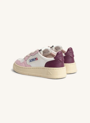 Autry - Two-Toned Kids Medalist Low Leather Sneakers | Pink