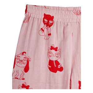 Mini Rodini - Organic Cotton Animal Print Pants | Pink