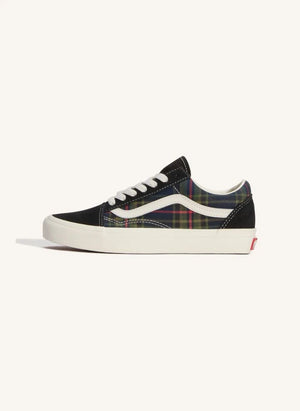 Vans - Old Skool Check Lace-Up Sneakers | Black