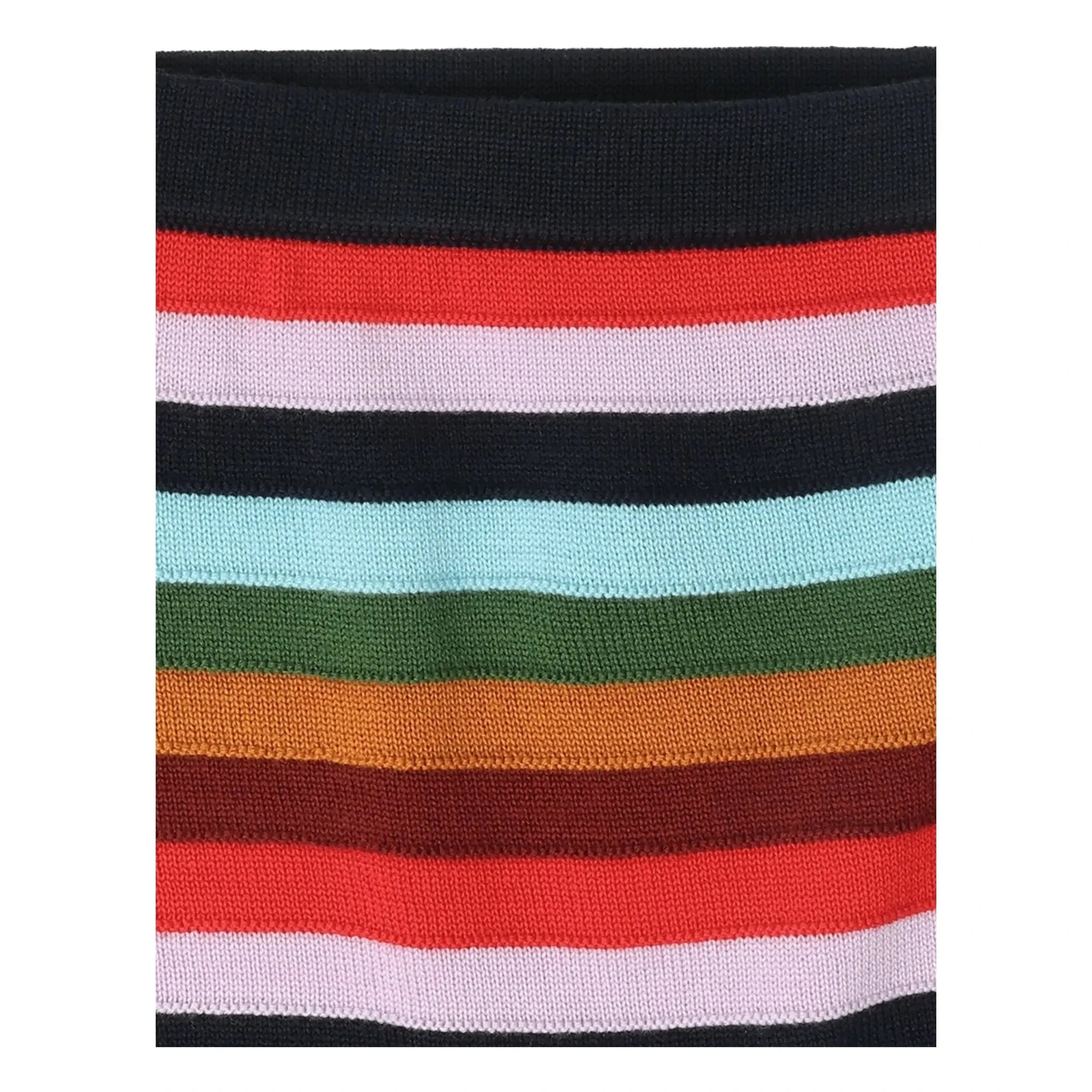 FUB - Striped Merino Wool Skirt | Navy