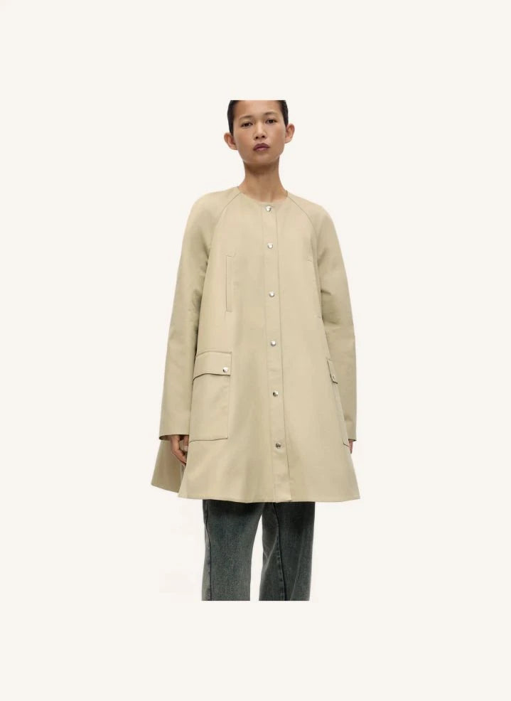 Cordera - Voluminous Collar Coat | Camel