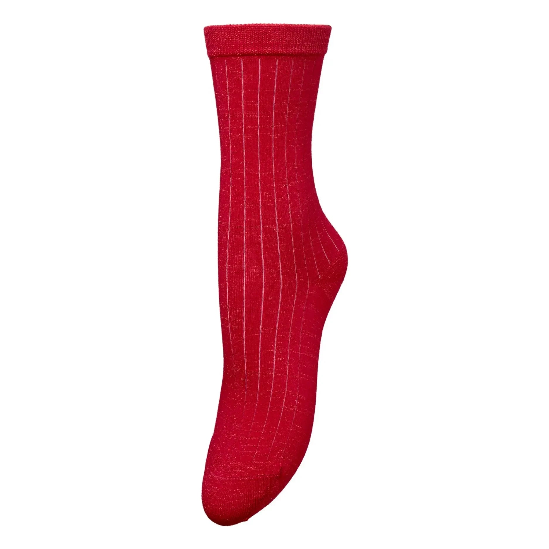 Becksöndergaard - Glitter Ribbed Socks | Red
