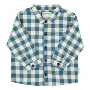 Piupiuchick - Organic Cotton Checkered Shirt | Blue