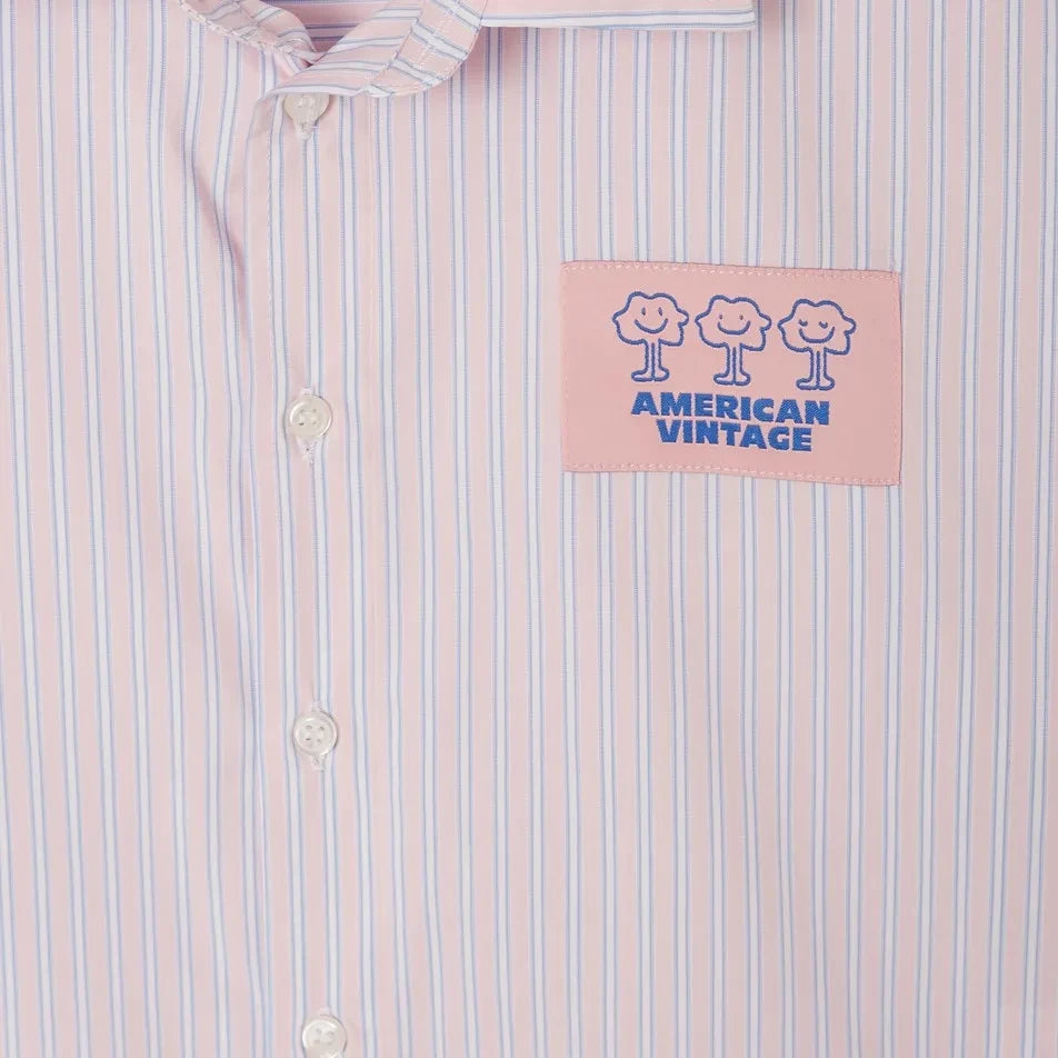 American Vintage - Soabird Çizgili Gömlek | Soluk Pembe