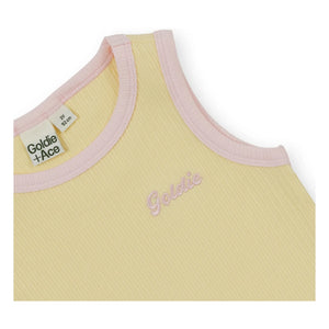 Goldie + Ace - Contrast Ribbed Tank Top | Yellow