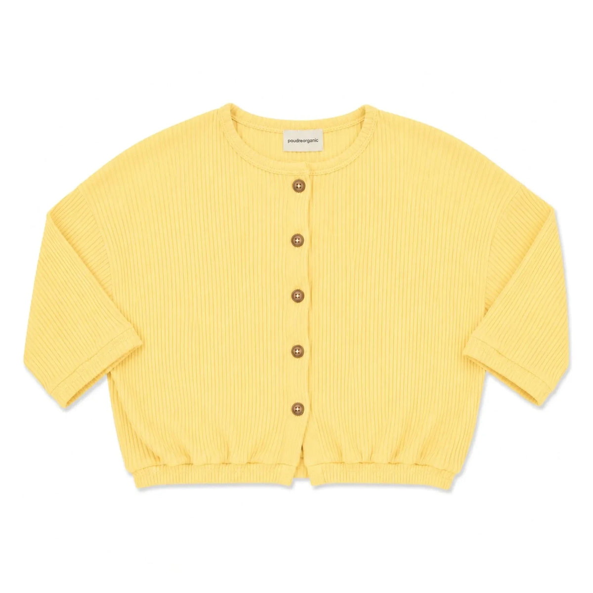 Poudre Organic - Zaatar Ribbed Cardigan | Yellow