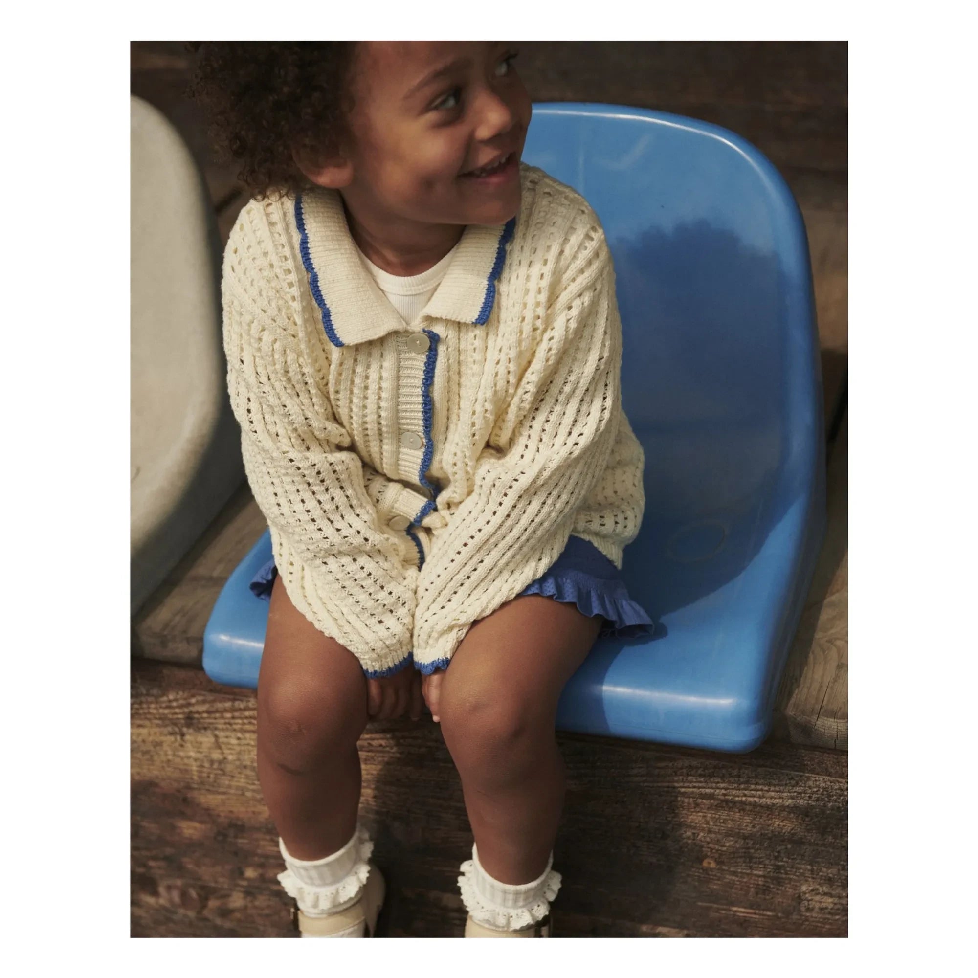 Copenhagen Colors - Organic Cotton Knit Cardigan | Cream