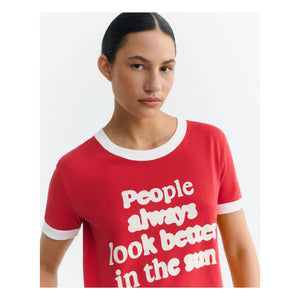Thinking Mu - People Zowie Organic Cotton T-Shirt | Red