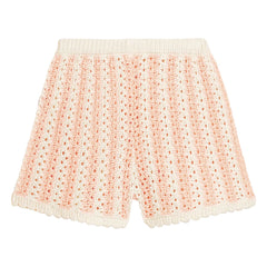 Louise Misha - Mekylane Striped Mesh Fringed Shorts | Pink