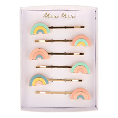 Meri Meri - Enamel Rainbow Hair Clips | Pastel