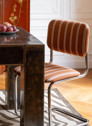 The Socialite Family - Striped Fabric Classica Chair | Camel