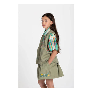 Hundred Pieces - Mara Sleeveless Jacket Boots | Almond Green