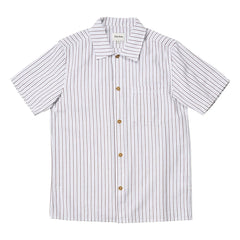 Rhythm - Striped Short-Sleeve Shirt | Light Gray