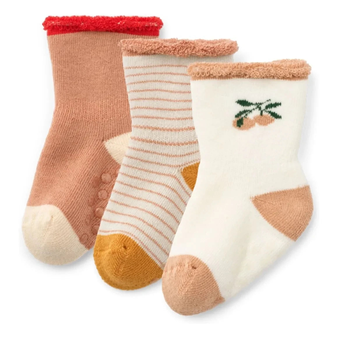 Liewood - 3-Piece Eloy Non-Slip Fish Socks Set | Peach