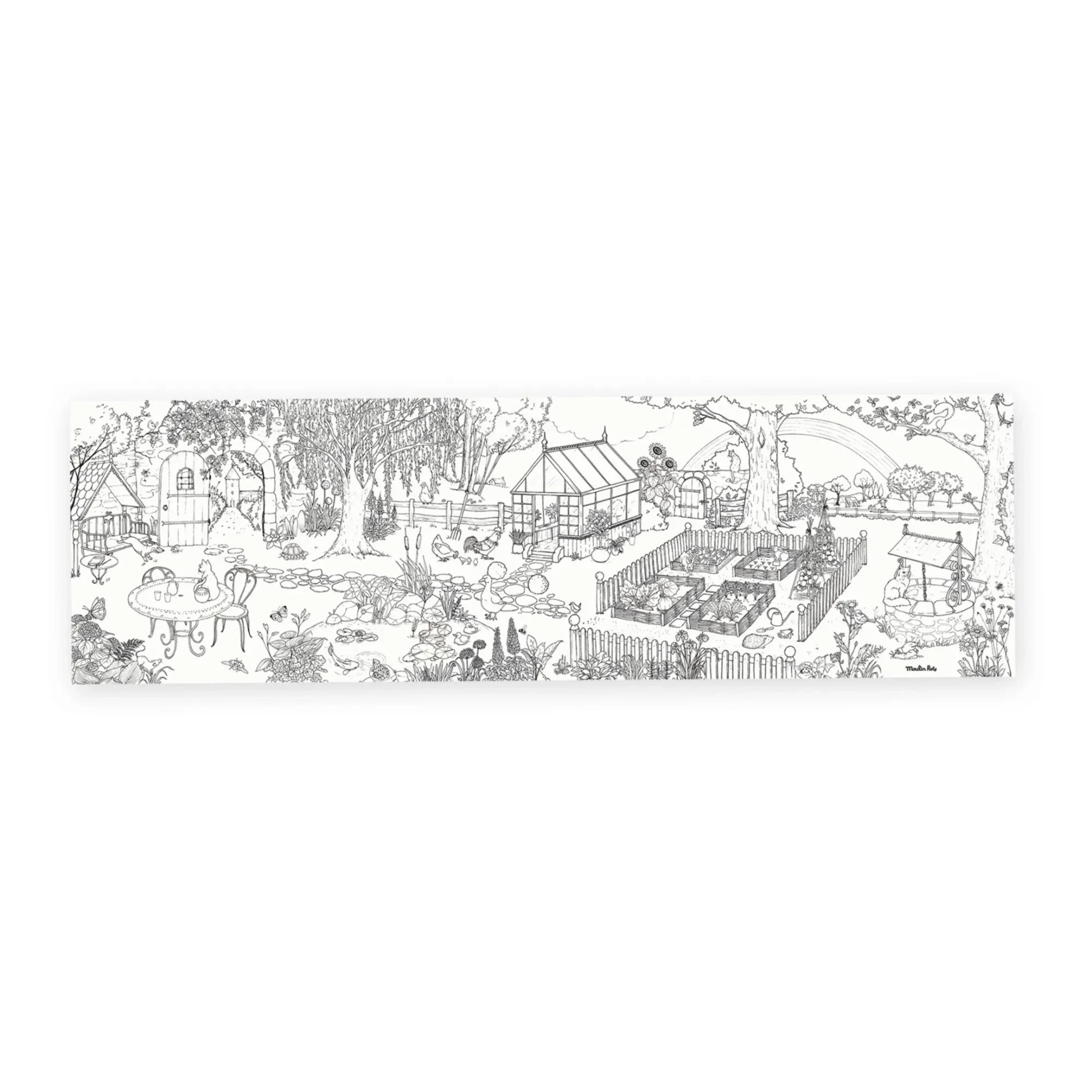 Moulin Roty - The Gardener Giant Coloring Book