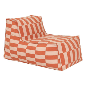 Nobodinoz - Matteo Tiles outdoor long pouf | Orange