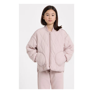 Smallable Kid - Woolen Quilted Bomber | Pale Pink