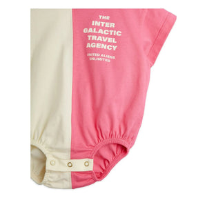 Mini Rodini - Organic Cotton Snap Closure Bodysuit | Pink