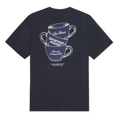 Les Deux - Ben Artist Cotton T-Shirt | Navy Blue