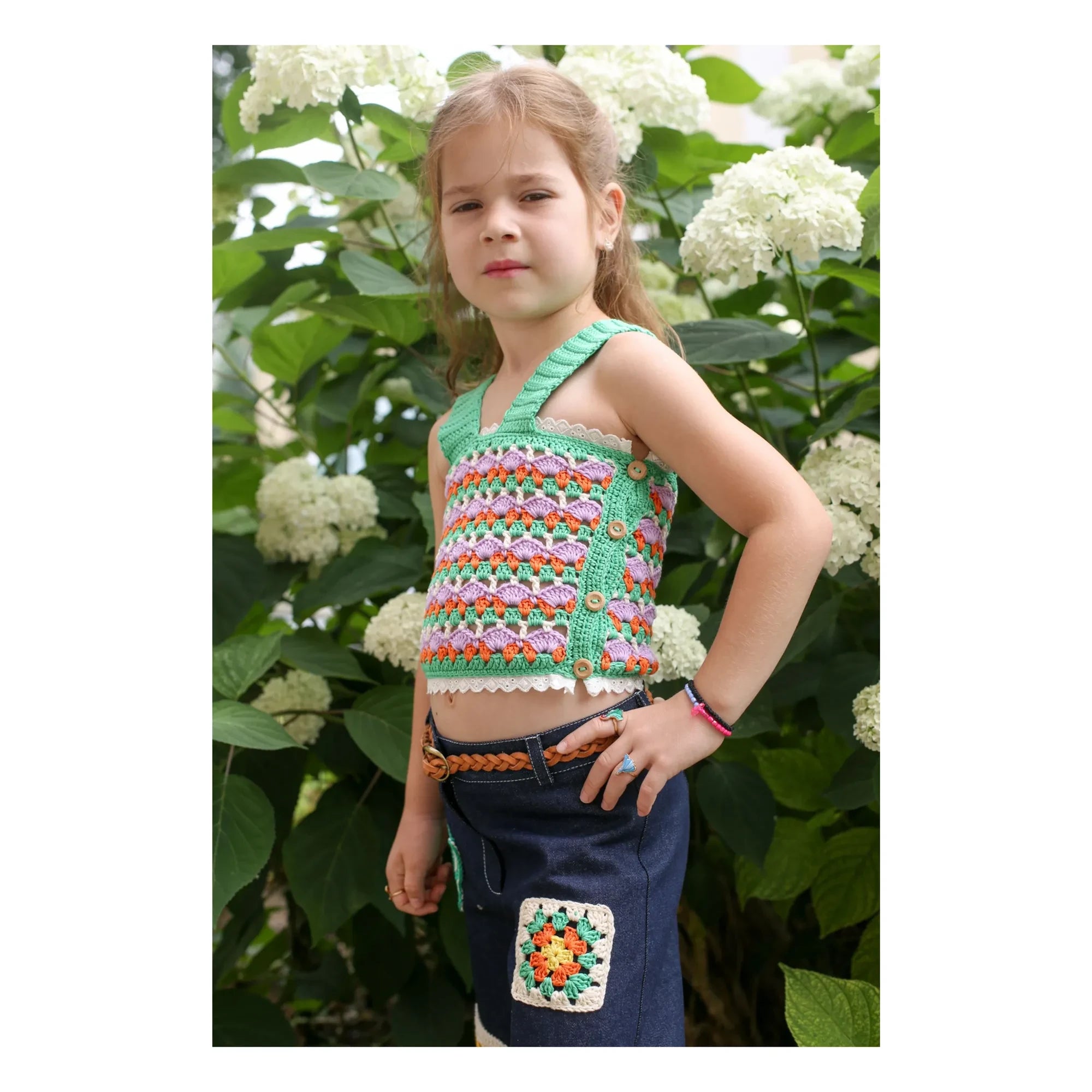 Kalinka - Isabelle Crochet Top | Green