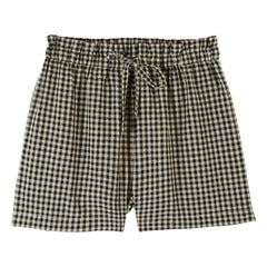 Emile et Ida - Siyah Pamuklu Gingham Şort