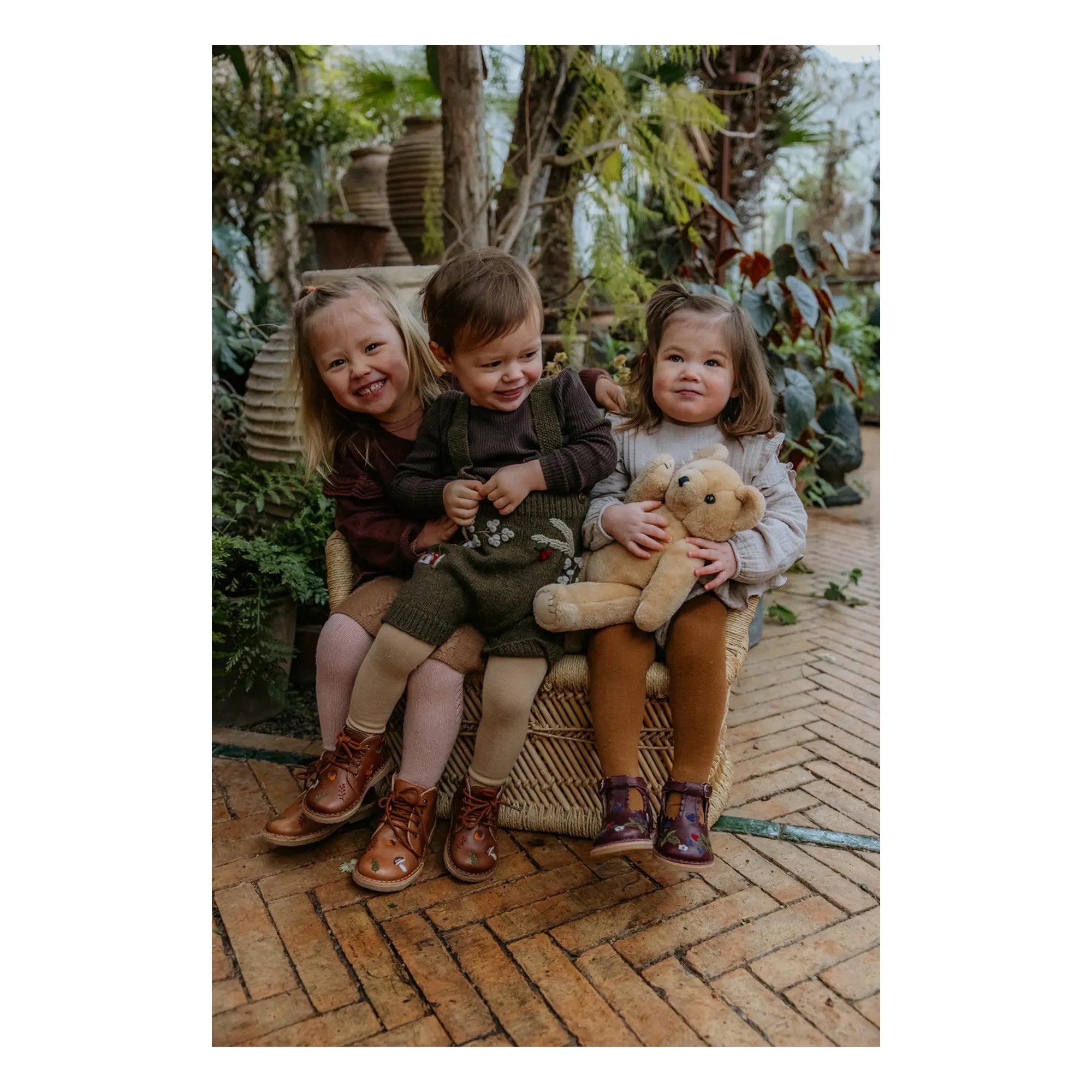 Petit Nord - T-Bar Combed Baby Shoes - Uniqua Collection | Plum