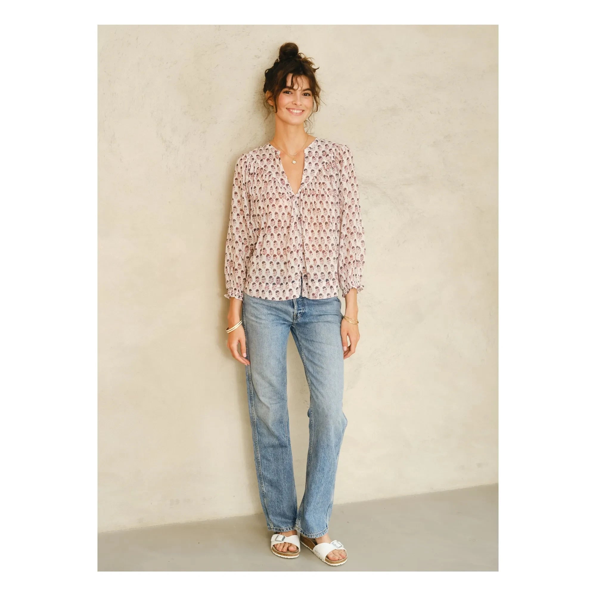 M.A.B.E. - Kiki Cotton Blouse | Red