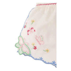 Gingersnaps - Jisoo Embroidered Baby Shorts | White