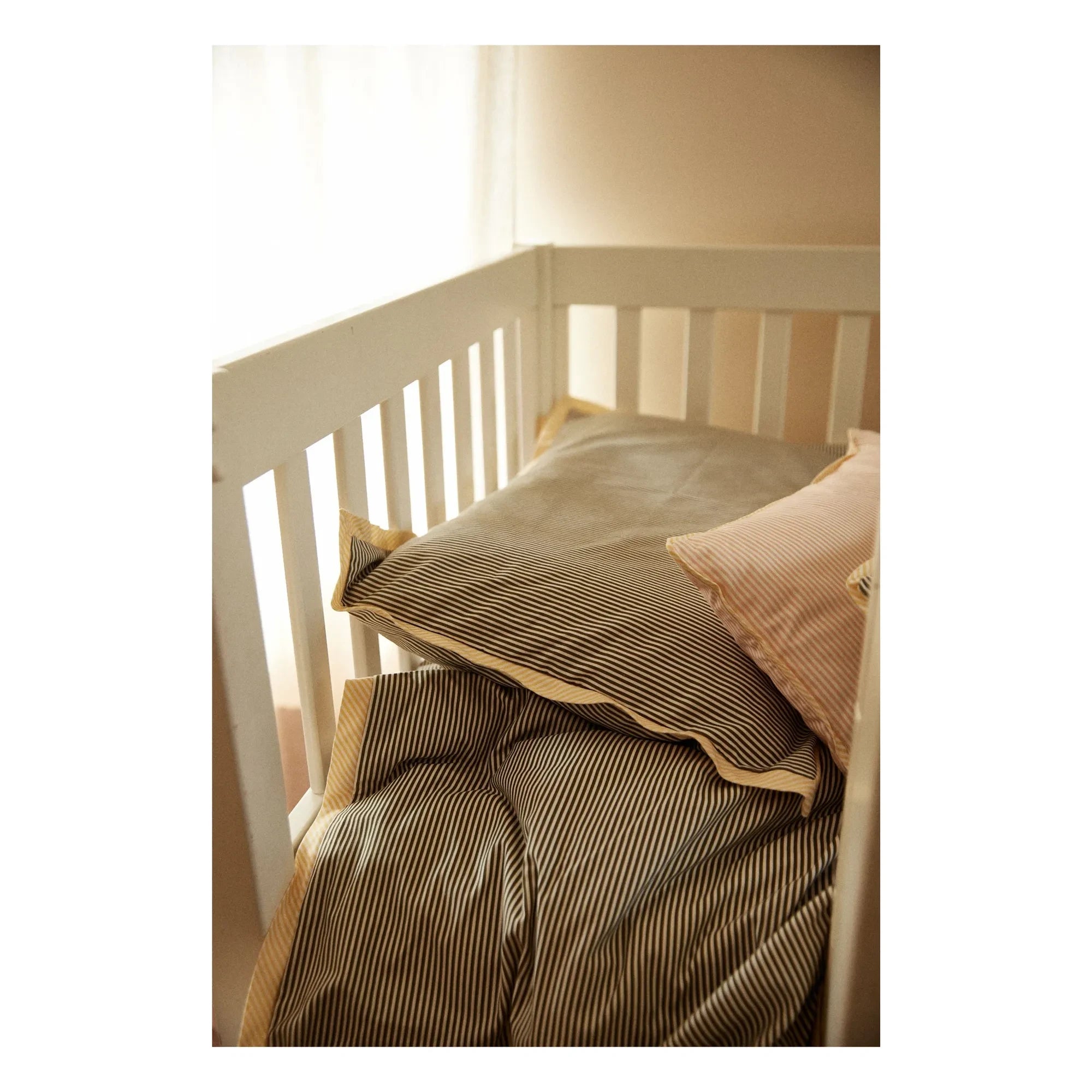 Gabrielle Paris - Taormina Striped Pillowcase | Khaki